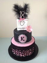 18th Birthday Pink & Black cake